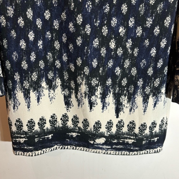 WAYF Sz XS Mini Dress Tunic Elegant Patterned Lined High Neck Cut Out V NEW - Picture 3 of 9